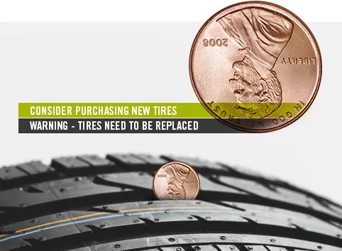 Tools needed for checking tire tread depth arranged neatly on a wooden surface.